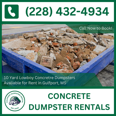 Gulfport Concrete Dumpster Rental